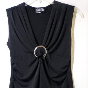 COPY - DOUBLE TAKE Black Sleeveless Top Size: PM